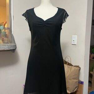 Wild Fable Black Sheath Midi Dress Sweetheart Neckline